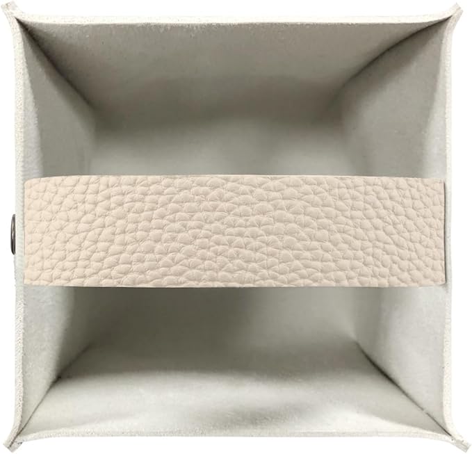 Pumpkin Maple Leaf Square Tissue Box Cover Thanksgiving Desk Decor for Home Office Car, Pu Leather Tissues Cube Boxes Holder Bedroom/Bathroom/Kitchen Facial Napkin Holder Storage