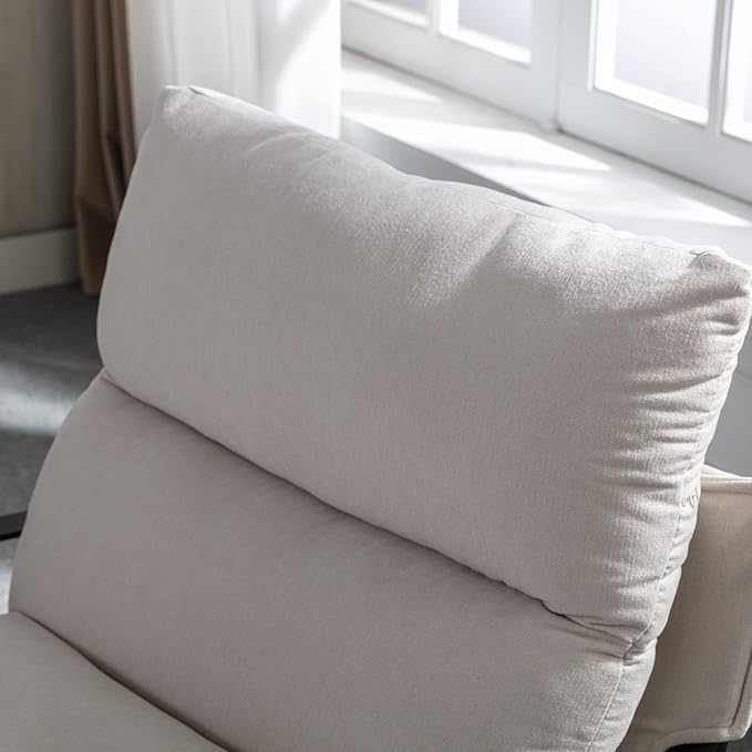 Mid-Century Accent Chair, Comfy Side Chair with Armrest Chenille Fabric, Upholstered Leisure Chair with Black Metal Frame for Living Room Bedroom Reception Room, White