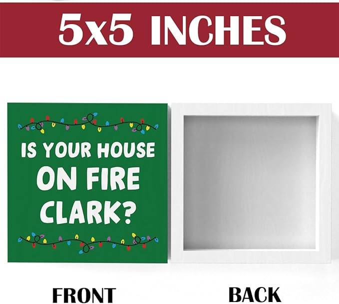 Christmas Vacation Decorations Xmas Holiday Vacation Merchandise Gifts Decor Cute Thanksgiving Xmas Home Office Kitchen Bathroom Decor 5 x 5 inches