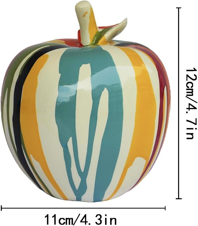 Fluid Fruit Sculpture Apple Artwork Resin Christmas Night Gift Series Sculpture Abstract Graffiti Ornament