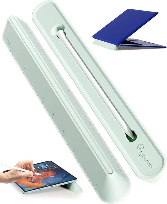 3 in 1 Silicone Laptop Stand, Keyboard Riser for Ergonomic Typing/Reading, Portable Laptop Cooling Stand, for Home Office School and Travel, Oval Base, Macaron Green