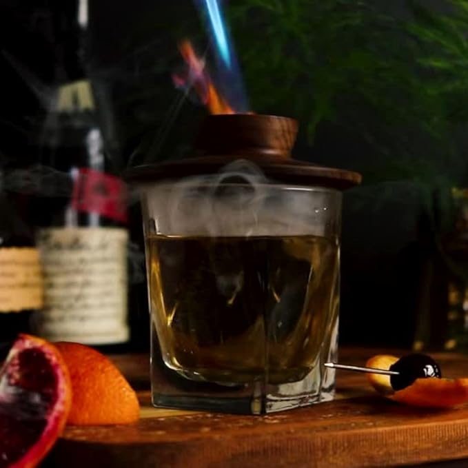 Smokeshow Cocktail Smoker Bundle with Kitchen Torch, Six Flavors of Wood Chips, Apple, Hickory, Maple, Mesquite, Cherry and Bourbon Soaked Oak. (No Butane Included)