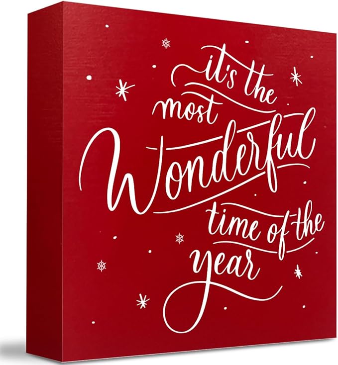 Christmas Vacation Holiday Decorations - Merry Xmas Decor - 5 x 5 Inches