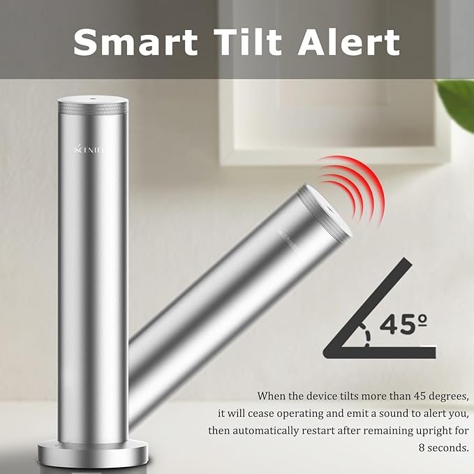 Wireless Hotel Scent Diffuser-Cordless Rechargeable Diffuser for Whole House- Scent Air Machine for Home -App Bluetooth Control -Waterless Essential Oil Diffuser for Large Room, Studio Office -Silver