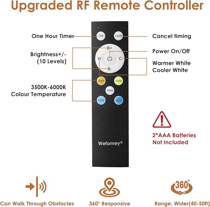 White LED Strip Lights, Dimmable Bright 24V Flexible Tape Light with Remote and App Control, UL-Listed Power Supply, 2700K-6500K White Lights for Bedroom (1 Rolls of 131ft)