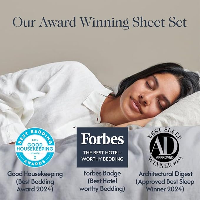 100% Egyptian Cotton Percale Sheets Twin Size - Genuine Luxurious 400 Thread Count - Naturally Crisp, Breathable, Skin-Friendly & Cooling - Softer After Each Wash - Oeko-TEX Certified Giza