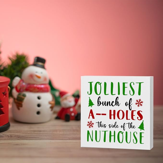 Christmas Vacation Holiday Decorations Christmas Vacation Merchandise Gifts Funny Thanksgiving Xmas Home Office Kitchen Bathroom Decor 5 x 5 inch
