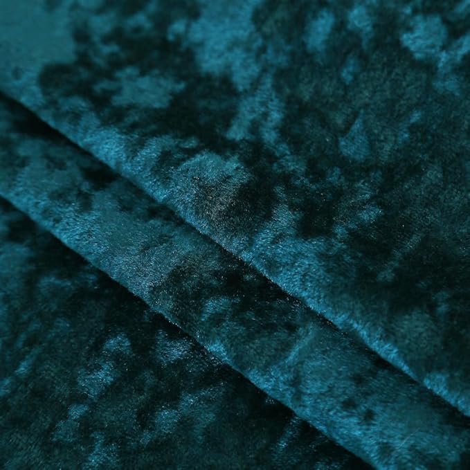 Velvet Blackout Curtains Soft Luxury 2 Panels Curtains for Bedroom Nursery Patio Doors Rod Pocket Back Tab Drapes Curtains for Living Room,52 by 108 Inch, Teal
