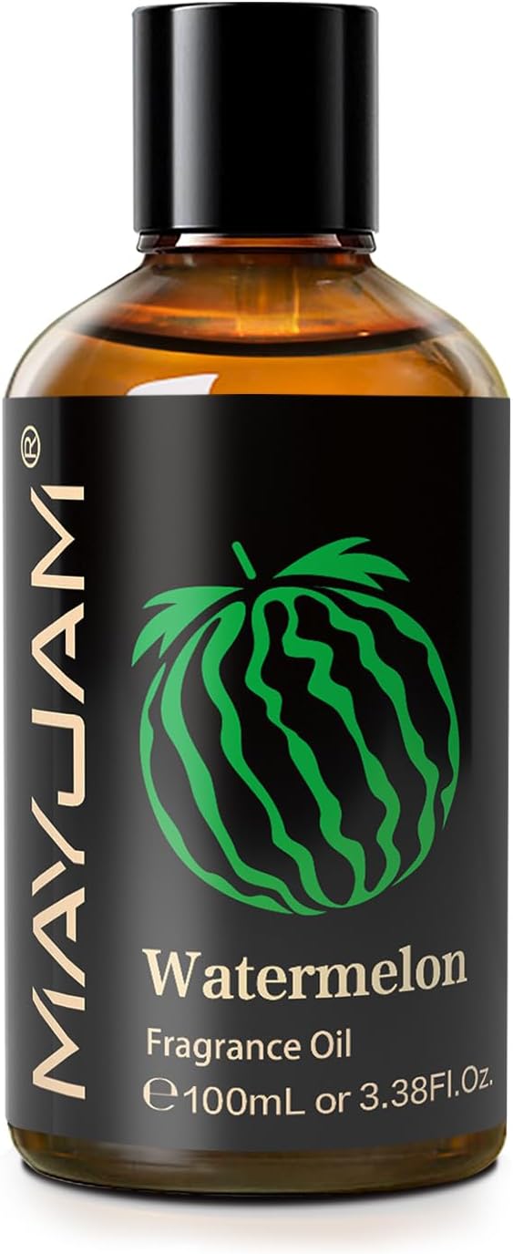 MAYJAM 100ML/3.38FL.OZ Watermelon Fragrance Oils with Glass Dropper, Essential Oils for Diffusers for Home, Long Lasting Scented Oils for Diffusers Soap Candle Making