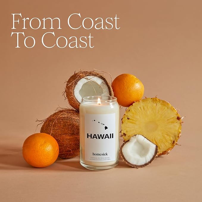 Homesick Premium Scented Candle, North Dakota - Scents of Spruce Needles, Clove, 13.75 oz, 60-80 Hour Burn, Natural Soy Blend Candle Home Decor, Relaxing Aromatherapy Candle