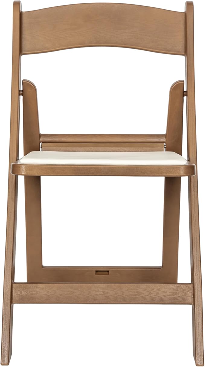 Flash Furniture Hercules Folding Resin– 2 Pack 800LB Weight Capacity Event Chair, Set of 2, Chestnut