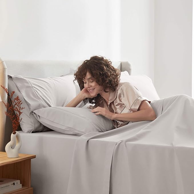 Nestl Extra Deep Queen Sheet Set - 6 Piece Breathable & Cooling Sheets - Hotel Luxury Bedding Set w/18-24 Inch Deep Pockets - Easy & Secure Fit - Super Soft, Wrinkle Free & Comfy - Linen
