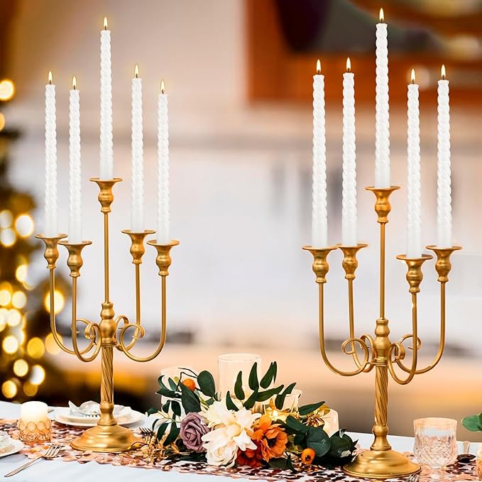 12 Pack 10 Inch White Spiral Taper Candles - Smokeless Unscented, 7-Hour Long Burning, Dripless Hand Poured - Tall Candlesticks for Home Decor, Weddings, Special Occasions & Events