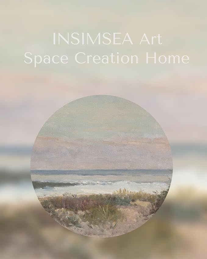 InSimSea Framed Canvas Wall Art Decor Room Decor, Classical Coastal Scenery Bathroom Pictures Wall Decorations, Farmhouse Kitchen Office Bathroom Art Wall Decor 12x16In