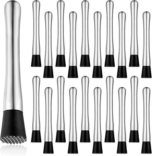 20 Pcs Muddler for Cocktails - Stainless Steel Bar Muddler Tool, Muller for Drinks Ice Crusher, Bartender Tools Set Home Bartender Bars Accessories
