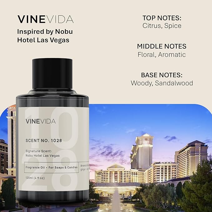VINEVIDA Scent NO. 1028 Fragrance Oil for Cold Air Diffusers - 120mL (4oz) - Inspired by Nobu Hotel Las Vegas - Hotel Scents for Home