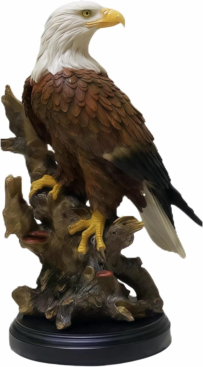 13 Inch Eagle Statue - Handcrafted Bald Eagle, Outdoor Decorations for Yard, Premium Eagle Decor for Home/Study/Living Room, Eagles Gifts for Men
