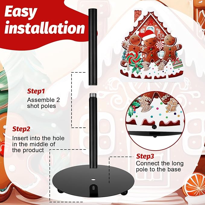 Yookeer Christmas Paper Towel Holder Gingerbread Candy Christmas Tree Towels Paper Holder for Kitchen Countertop Bathroom Home Farmhouse Replaceable Xmas Tree Decor Indoor