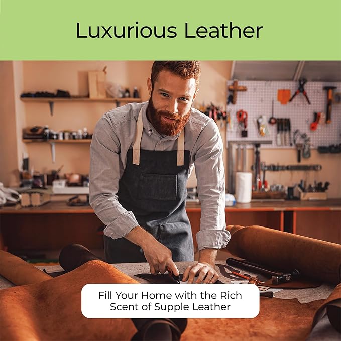 Good Essential Professional Leather Fragrance Oil, 0.33 Fluid Ounces - Leather Scent for Candle Warmers, Wax Melts, and Diffusers