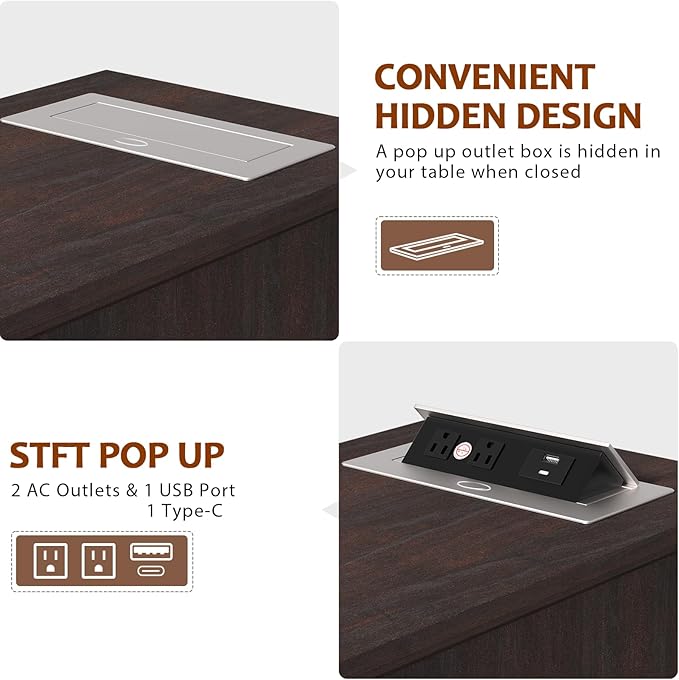 HIFYOBRO Narrow End Table with Flip Top Charging Station Set of 2, Storage Side Table with Drawer and Cabinet, Type-C & USB Port & Power outlets, Wooden Storage Cabinet for Bedroom/Living Room