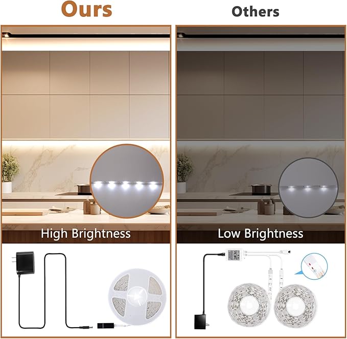 White LED Strip Lights, 100ft Dimmable Bright 24V Led Tape Light with Remote and App Control, 2700K-6500K White 1440 LEDs Lights for Bedroom, Kitchen, Ceiling (1 Rolls of 100ft)