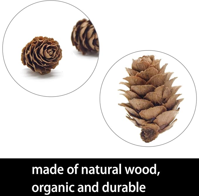 Deloky 250 PCS Christmas Natural Mini Pine Cones-Thanksgiving Pinecones Ornaments for DIY Crafts, Home Decorations,Fall and Christmas,Wedding Decor