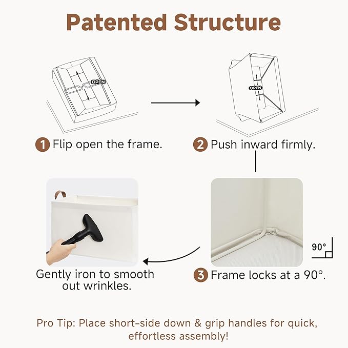 StorageWorks 45L Extra Large Fabric Storage Bins with PU Handles, Storage Baskets for Organizing, Large Laundry Basket, 2-Pack, Beige, 19" L X 13.25" W X 11" H