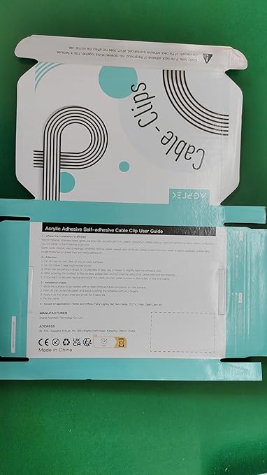 AGPTEK Ethernet Cable Clips, 100 PCS Adhesive Wire Clips, Flat Cord Clips Small Cable Holder Management for Home Wall Flat Ethernet Network Cord Organizer, Decoration Fairy Light Sticky Hooks, White