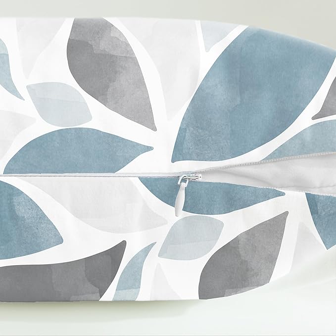 CaliTime Throw Pillow Cases Pack of 2 Cozy Fleece Double-Sided Falling Dahlia Floral Flowers Petals Decorative Cushion Covers for Couch Bed Sofa Farmhouse Decoration 18 X 18 Inches Smoke Blue Grey