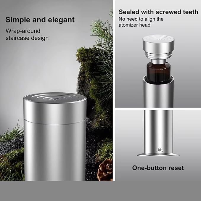 Electric Waterless Essential Oil Diffuser Starter Kit - Covers Up to 1000 Sq Ft - Essential Oil Diffuser for Large Rooms - Hotel-Inspired Home Aroma - Remote Control + 5 Premium Scent Oils Included