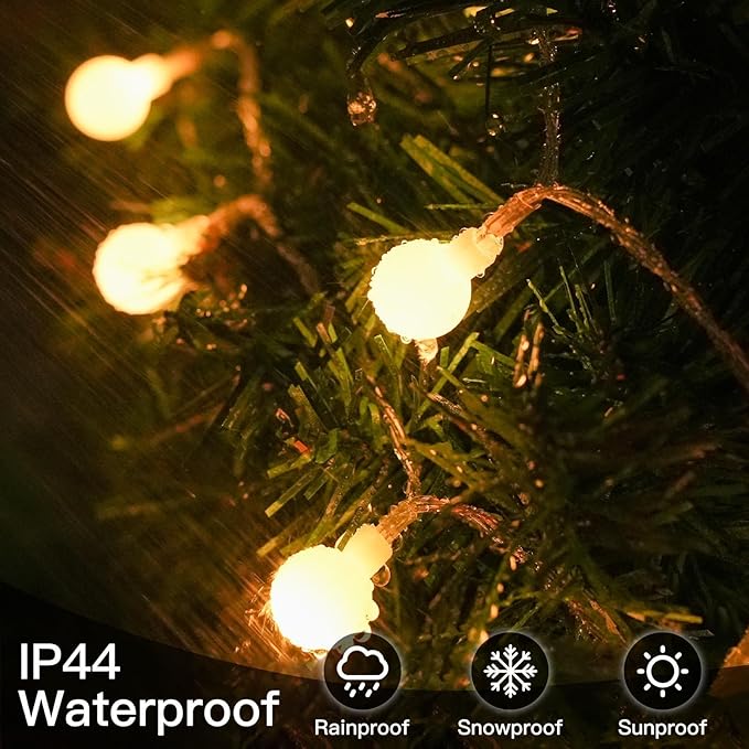 suddus String Lights for Bedroom, 33ft 100 Led Connectable Globe String Lights Indoor, Hanging Fairy Lights Plug in with Remote for Kids Room Dorm Classroom Outdoor Christmas Tree Decor, Warm White