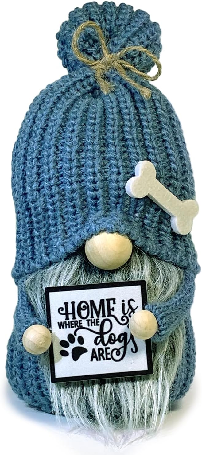 Dog Lover Gnome – Handmade Scandinavian Decor | Cute Puppy-Themed Gnome for Home & Office