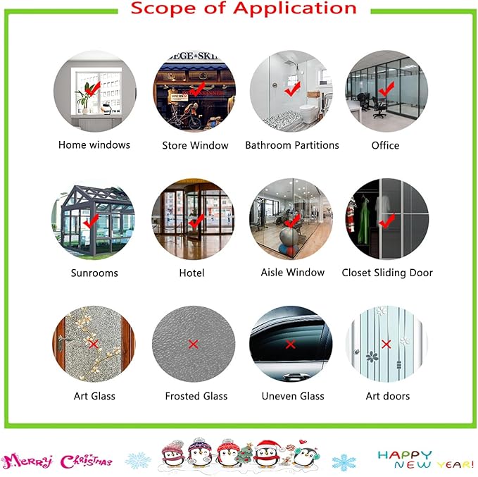 Snowflake Window Clings for Glass Windows Snow Spray, 321PCS Christmas Window Clings Winter Xmas Holiday Window Stickers Decals Decor, 9 Sheets Christmas Decorations for Office Clearance Indoor