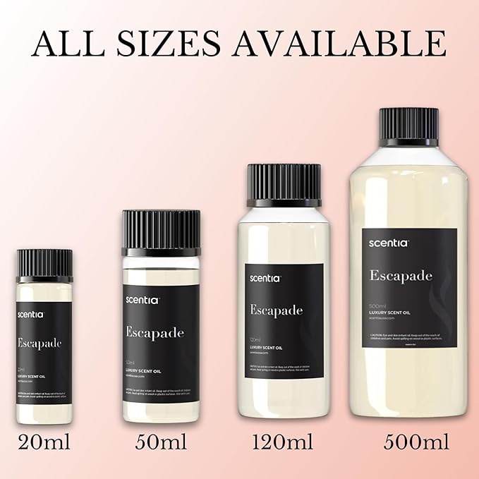 Scentia Hotel Diffuser Oil Inspired by 5-Star Hotel Scent - 20 mL 0.67 fl oz - Aromatherapy Fragrance Oil Inspired by 5 Star Hotel - Escapade