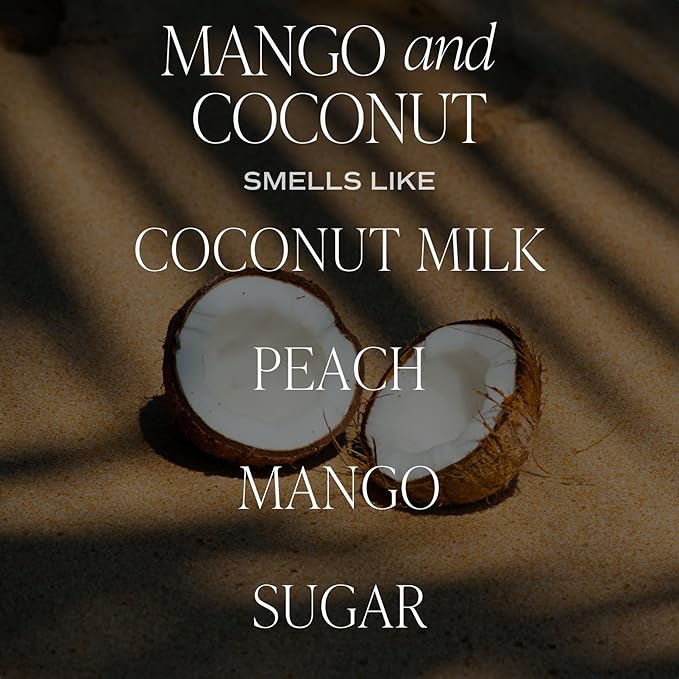Sweet Water Decor Mango & Coconut Soy Candle - Pineapple, Mango and Orange Scented Summer Candles for Home - 9oz Clear Jar + Gold Lid, 40+ Hour Burn Time, Made in The USA