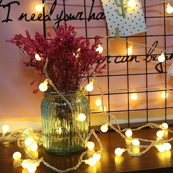 Globe String Lights Plug in 65.6 Feet 150 led,8 Modes Fairy Lights,Indoor Lights for Bedroom,Classroom,Outdoor Lights for Patio,Garden,Party,Wedding-Warm White