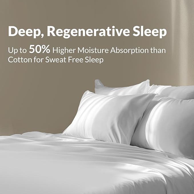 Luxurious Pillow Cases Set - 100% Egyptian Cotton, Breathable & Skin-Friendly, 400 Thread Count - Softer After Each Wash - Oeko-TEX Certified
