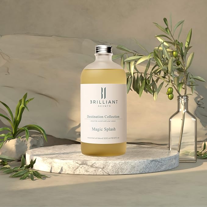 Brilliant Scents Magic Splash Scent | Fresh Air, Lemon Peel, Melon | Luxury Home & Business Scent | Fragrance Oil | 200ML