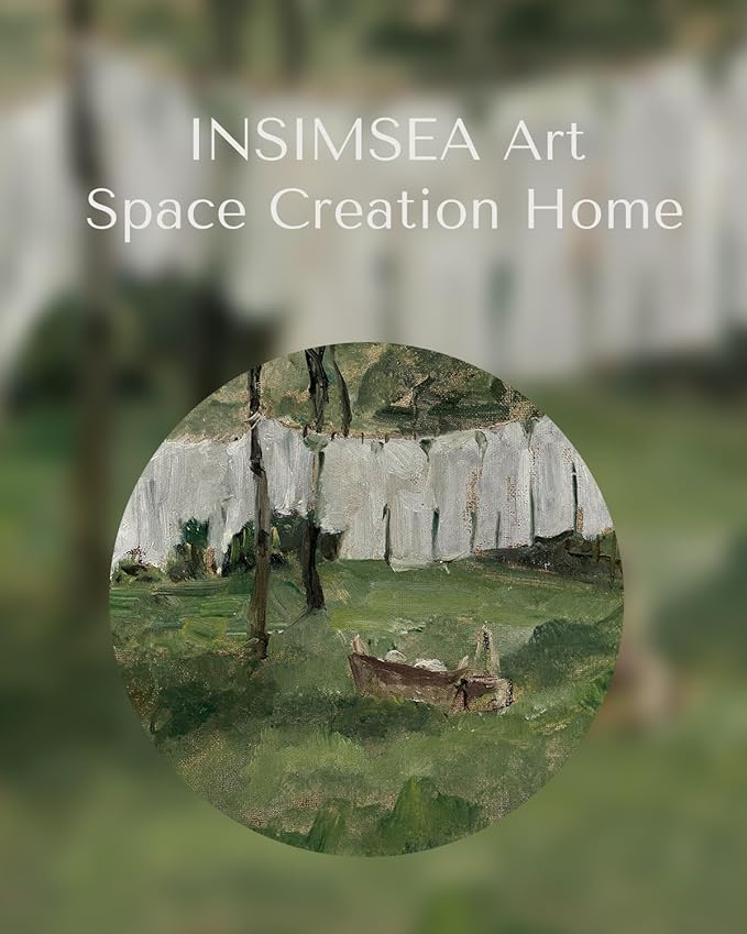 InSimSea Framed Canvas Wall Art for Living Room,Vintage Laundry Room Art Print, Antique Oil Painting, Country Landscape Vintage Wall Art Canvas,For Living Room, Bedroom, Office,Gallery 16x20In
