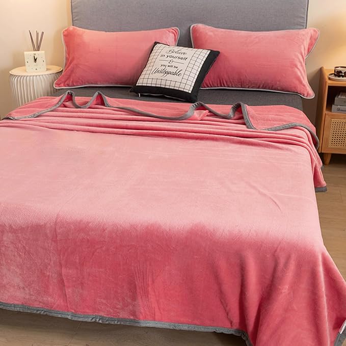 Fleece Bed Blankets Queen Size - Soft Lightweight Plush Fuzzy Cozy Luxury Blanket Microfiber Throw for Couch Bed,All-Season Breathable,80x90 Inches