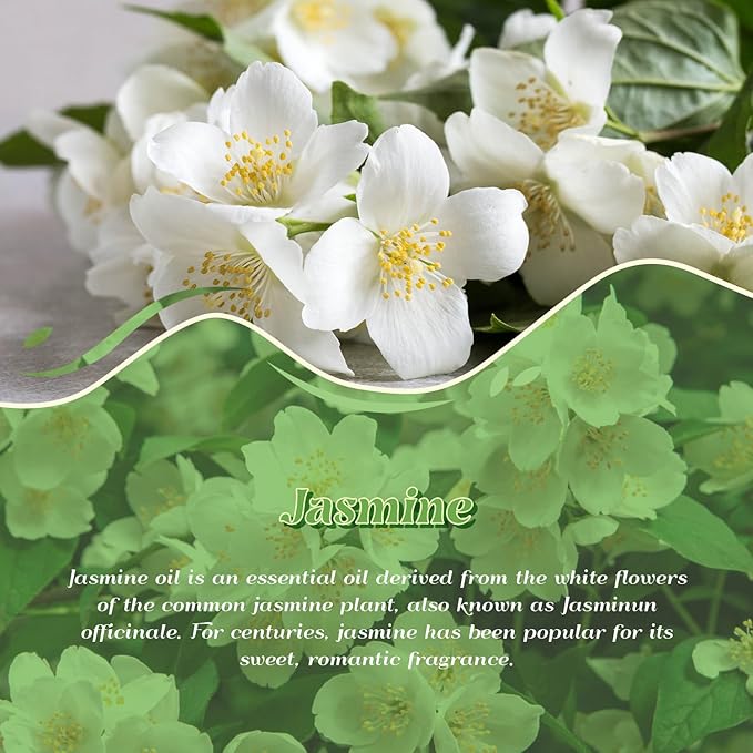 Jasmine Essential Oil 4 Fl Oz (120ml), Pure & Natural Jasmine Oil, Aromatherapy Essential Oils for Diffuser, Candle Making, Room Spray Diffuser Oils, Scented Oil Gift for Women