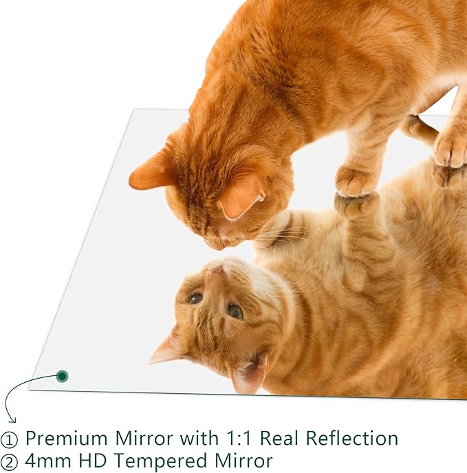 Mirrorons Frameless Wall Mirror 40" x 32", Modern Rectangle Bathroom Mirrors for Wall with Polished Edge, Horizontally or Vertically. Upgraded Shatterproof Mirror, Entryways, Bathroom, Gym.