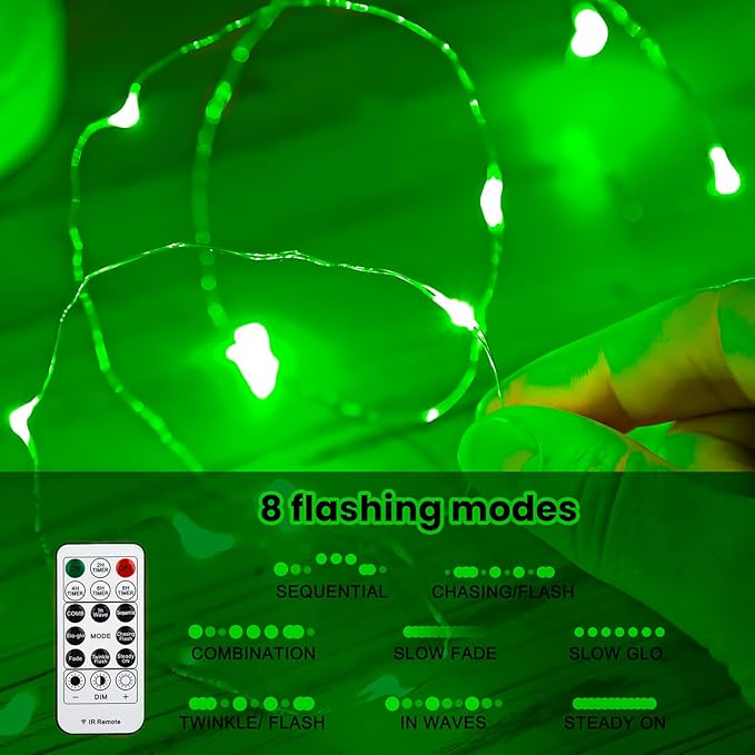 HXWEIYE 300LED Fairy Curtain Lights, 9.8x9.8Ft Green USB Plug in 8 Modes Timer Christmas String Hanging Lights with Remote for Bedroom Backdrop Wedding Party Home Wall Garden Outdoor Indoor Decor