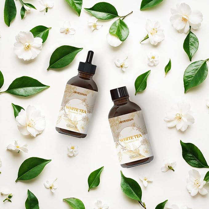 White Tea Essential Oil 4 Fl Oz (120ml) - Pure and Natural Fragrance Oil, White Tea Oil for Diffusers, Candle Making, Room Spray Diffuser Oil for Home, Aromatherapy Scented Oil Gift for Women