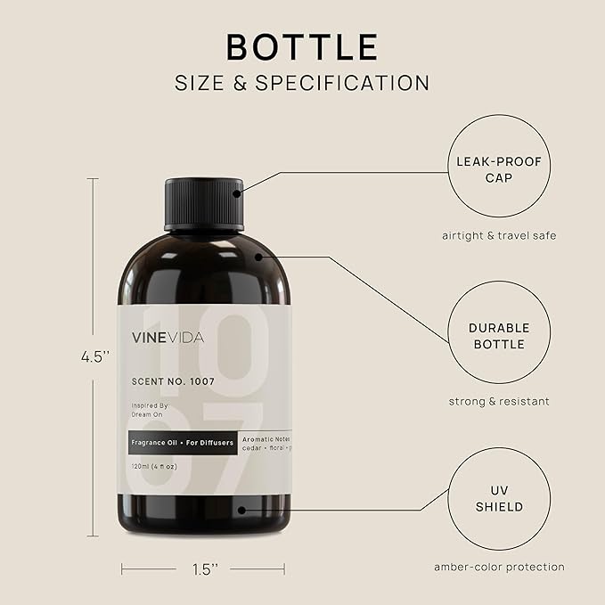VINEVIDA (4oz) Hotel Fragrance Diffuser Oil - Hotel Scents Diffusers for Home - Cold Air Diffuser Oil - Hotel Scent Essential Oil - Scent No.1007 Inspired by Westin Hotels