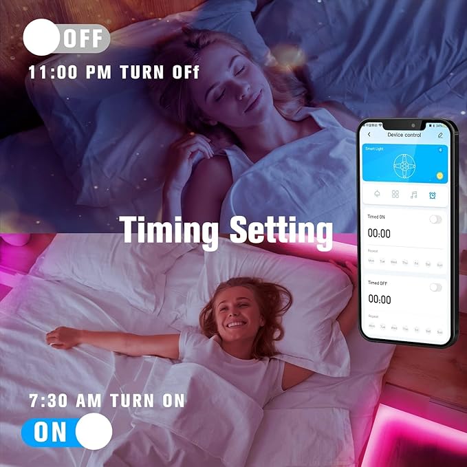 DAYBETTER LED Strip Lights 400ft (4 Rolls of 100ft), Color Changing Lights Strip for Bedroom, Desk, Indoor, Room Bedroom, Girl Boy Brithday Gifts RGB Decor with Remote and 24V Power Supply
