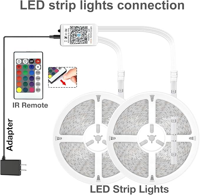 DAYBETTER Led Strip Lights 200 ft (2 Rolls of 100 ft) Ultra Long Smart Light Strips with App Voice Control Remote, RGB Music Sync Color Changing Lights for Bedroom, Kitchen, Party,Home Decoration