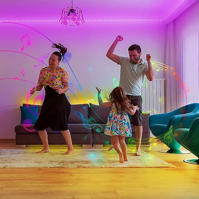 DAYBETTER Led Strip Lights 400 ft (4 Rolls of 100 ft) Ultra Long Smart Light Strips with App Voice Control Remote, 5050 RGB Music Sync Color Changing Lights for Bedroom, Kitchen, Party,Home Decoration