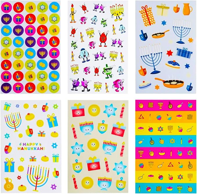 The Dreidel Company Hanukkah Stickers 6000-Pack Sticker Pieces (Complete Sticker Set (117 Sheets))