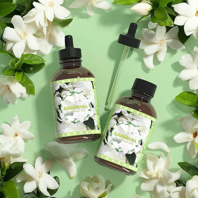 Gardenia Essential Oil 4 Fl Oz (120ml), ARVIDSSON Pure & Natural Gardenia Oil, Aromatherapy Essential Oils for Diffuser, Candle Making, Room Spray Diffuser Oils, Scented Oil Gift for Women
